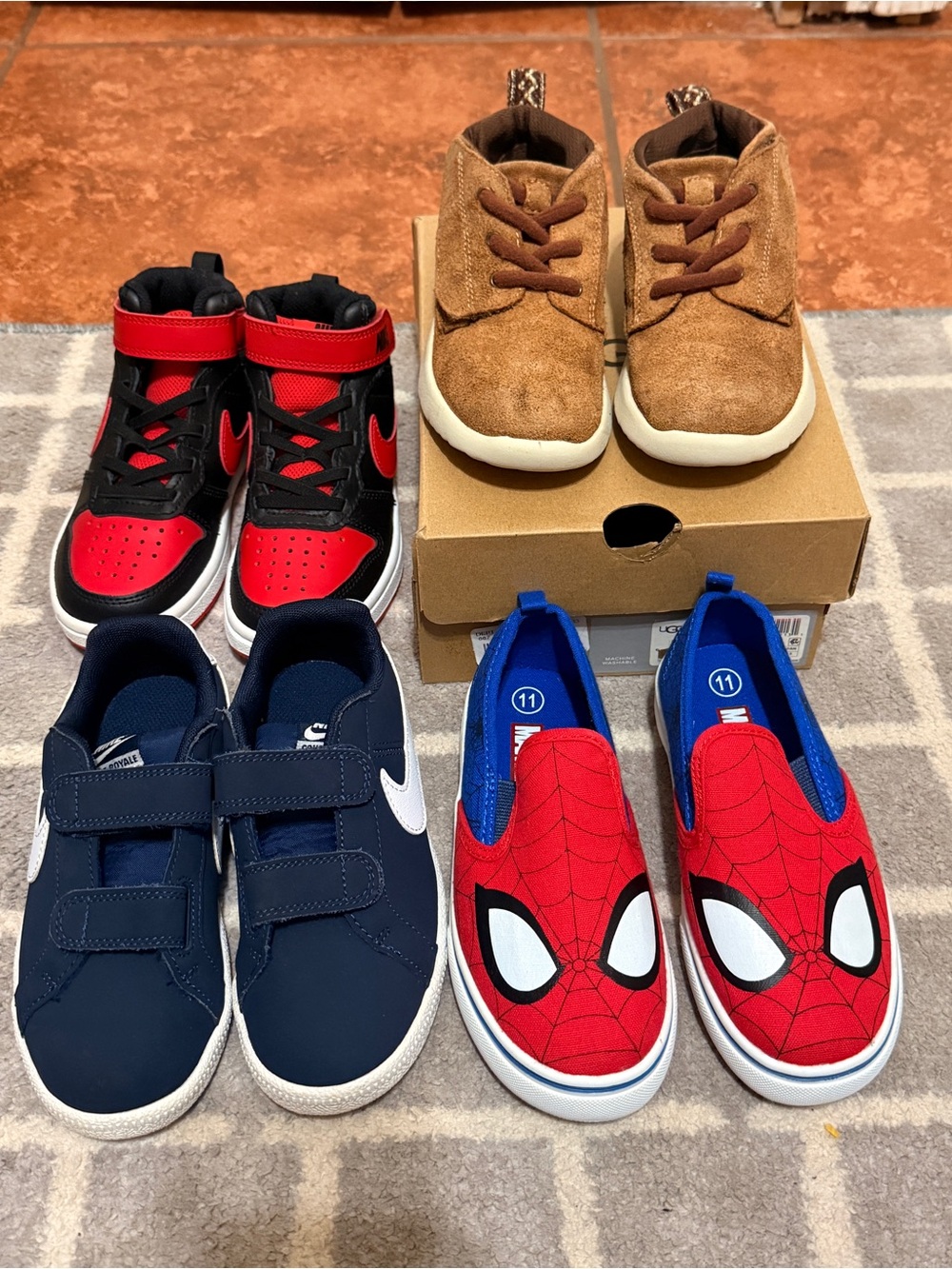 Kids shoe bundle: Nike, Uggs, Target